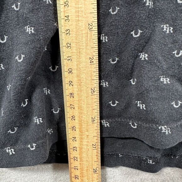 True Religion‎ Shirt Mens Small Black All Over Monogram Graphic Short Sleeve - Picture 6 of 8